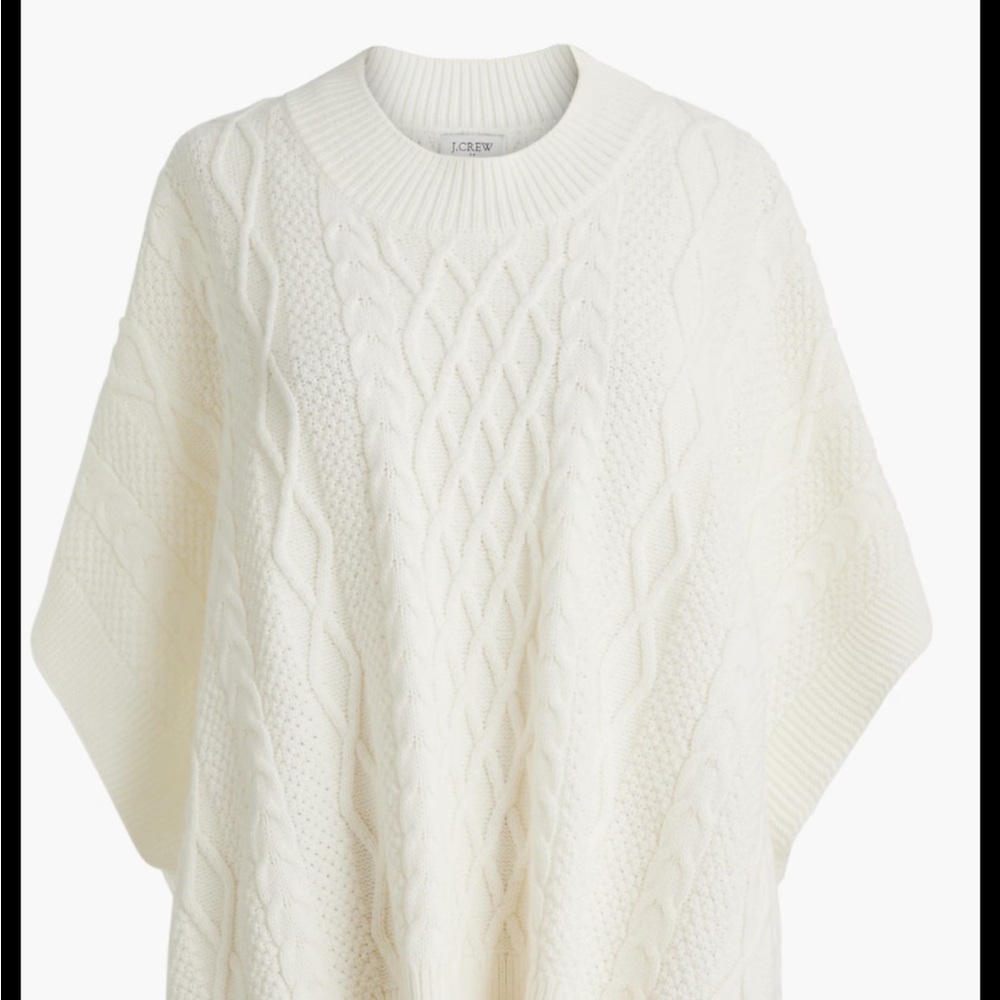 J. Crew Factory NWT Cable Knit Poncho